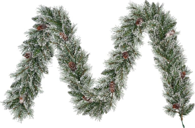 8720362249801 1 Vandans 270cm Green Frosted Garland.jpg